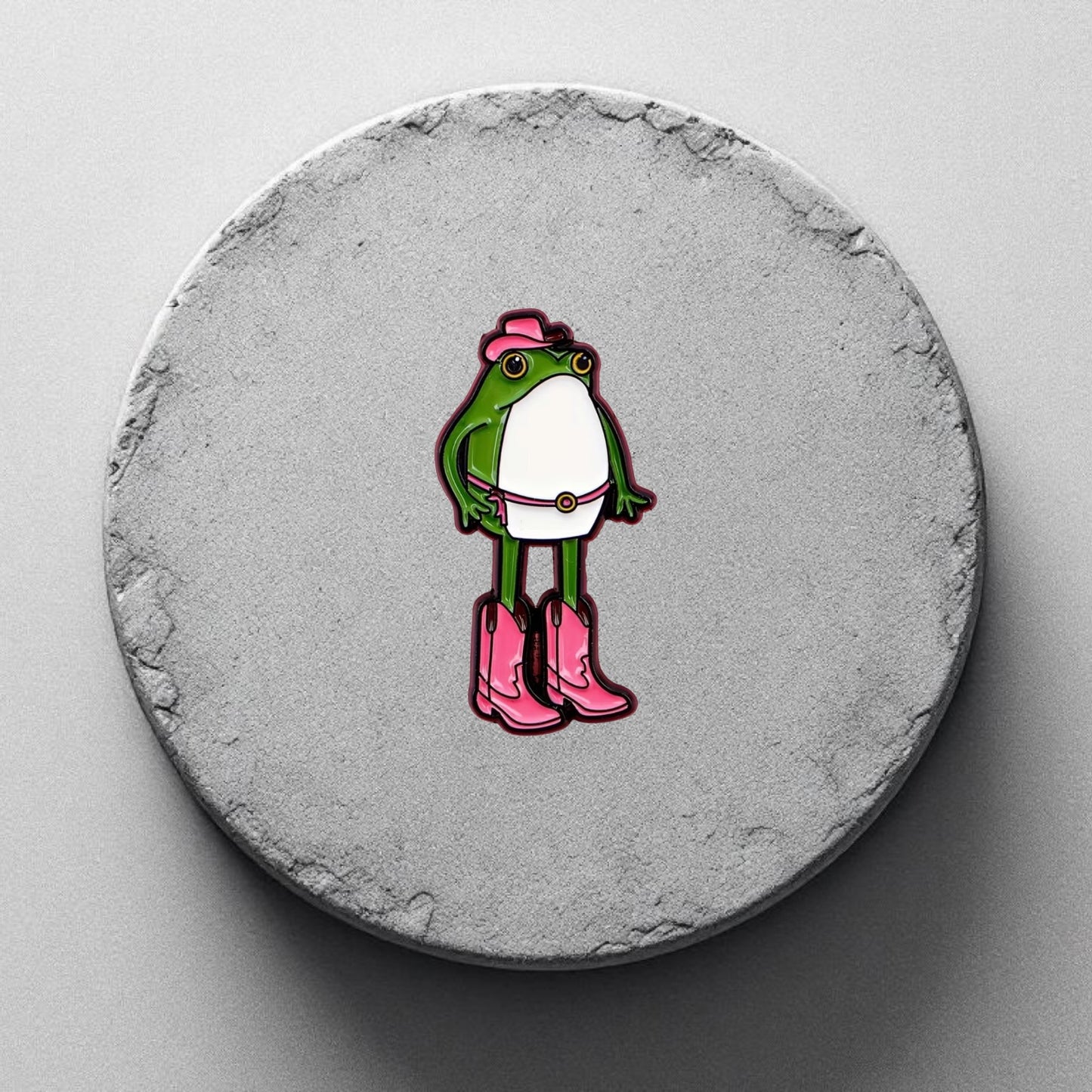 Cowgirl Frog Enamel Pin