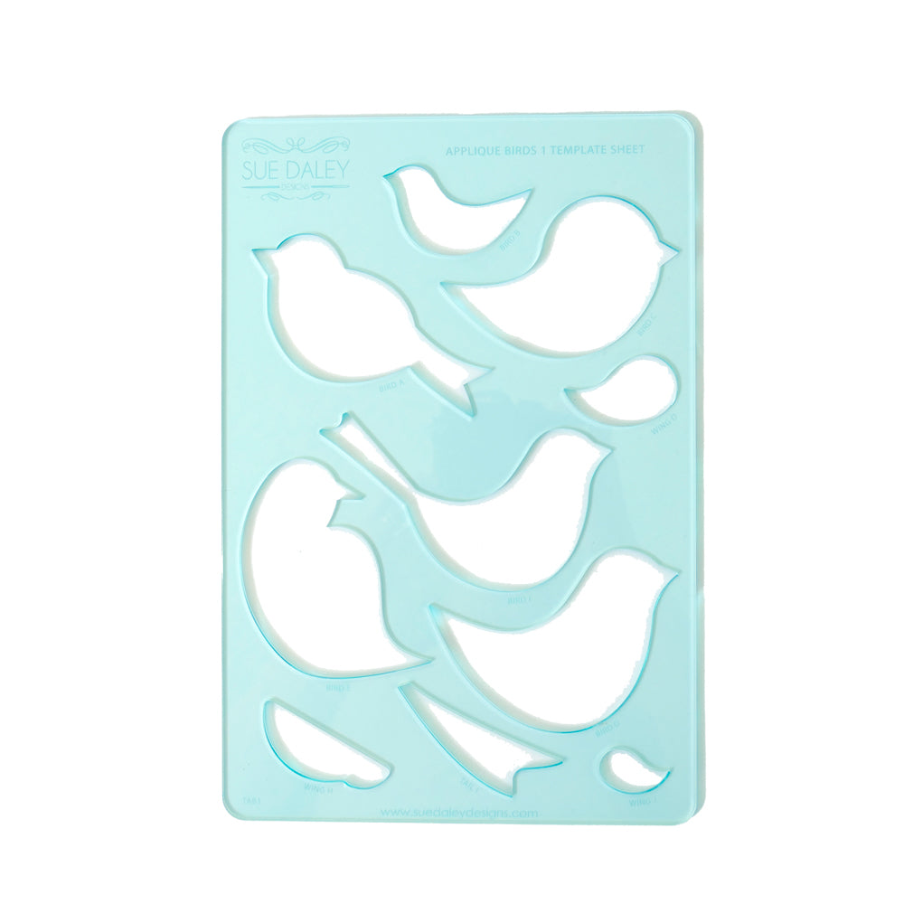 Applikations-Vögel-Vorlagenblatt