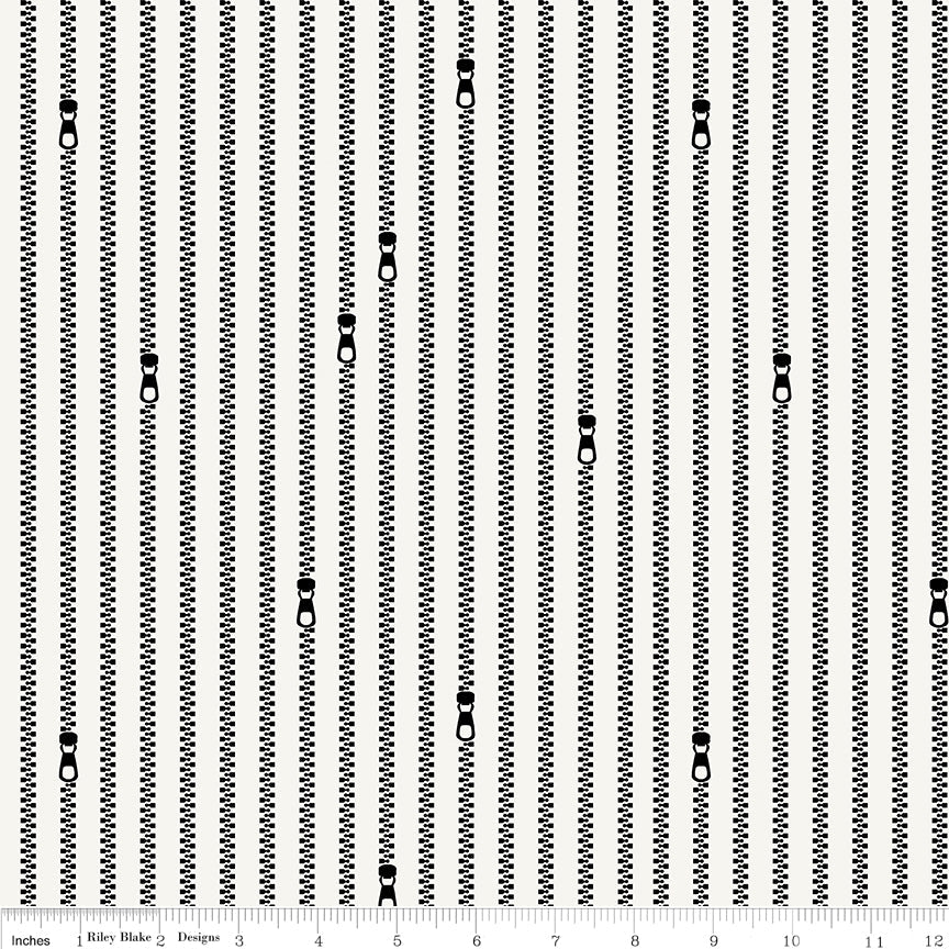 Old Made Zipper Stripes White