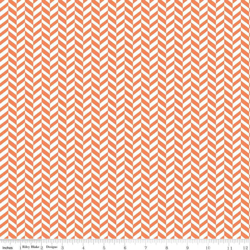 Effervescence Herringbone Orange