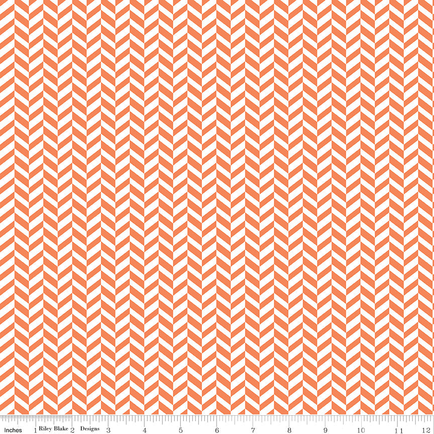 Effervescence Herringbone Orange 9m Bolt