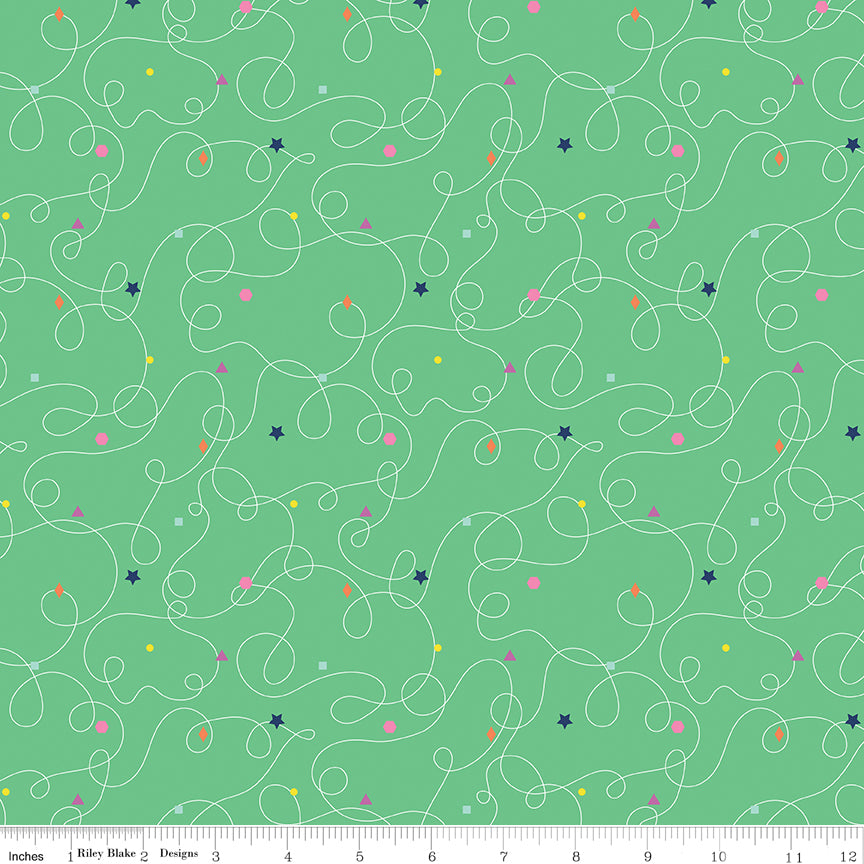Effervescence Squiggles Spearmint 9m Bolt