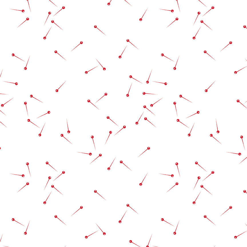 Pin Drop on White Red