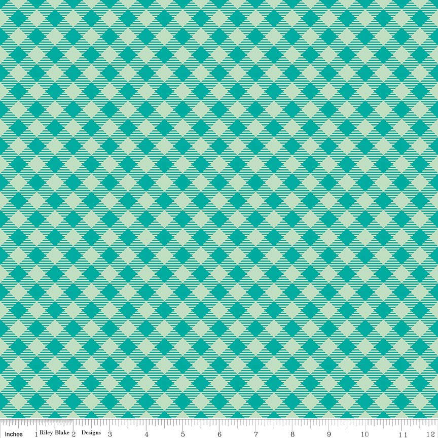 Bee Basics Gingham Teal