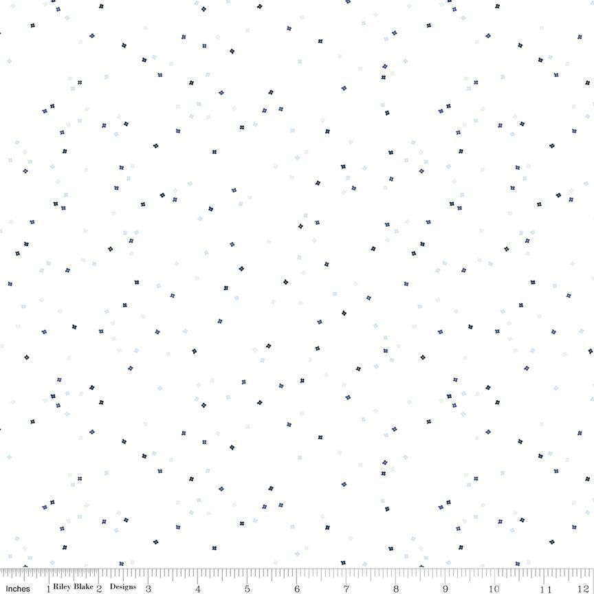 Blossom on White Blue Carolina