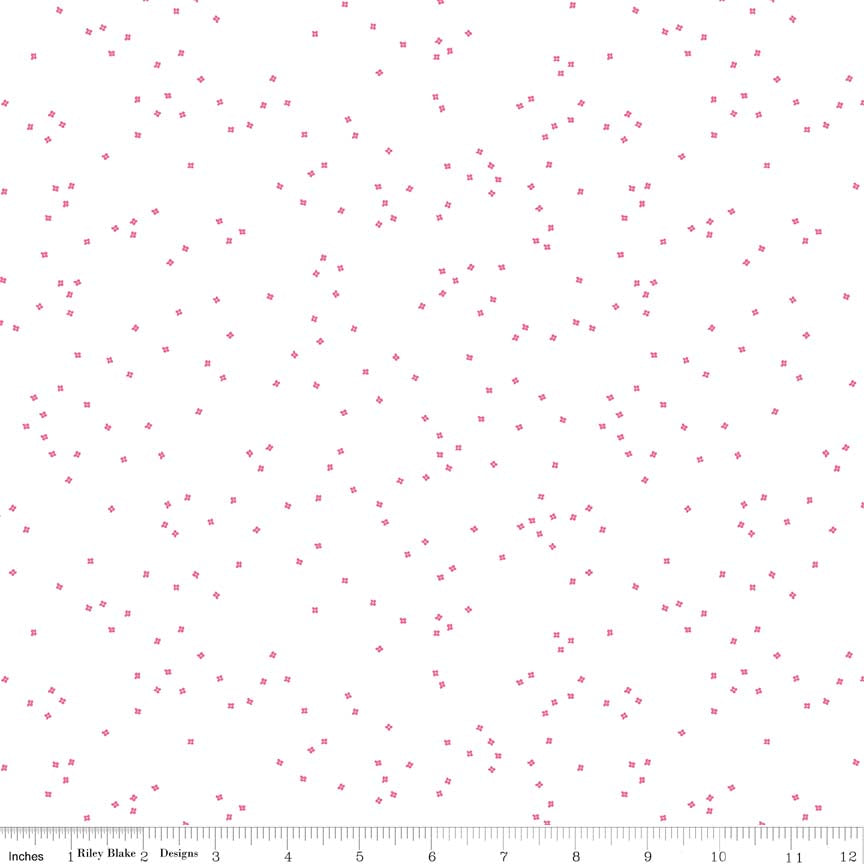 Blossom on White Hotpink