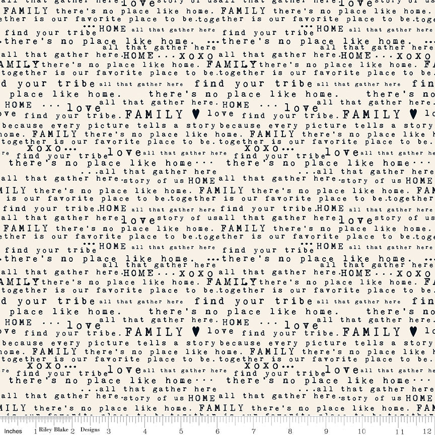 Gingham Farm Text Cream