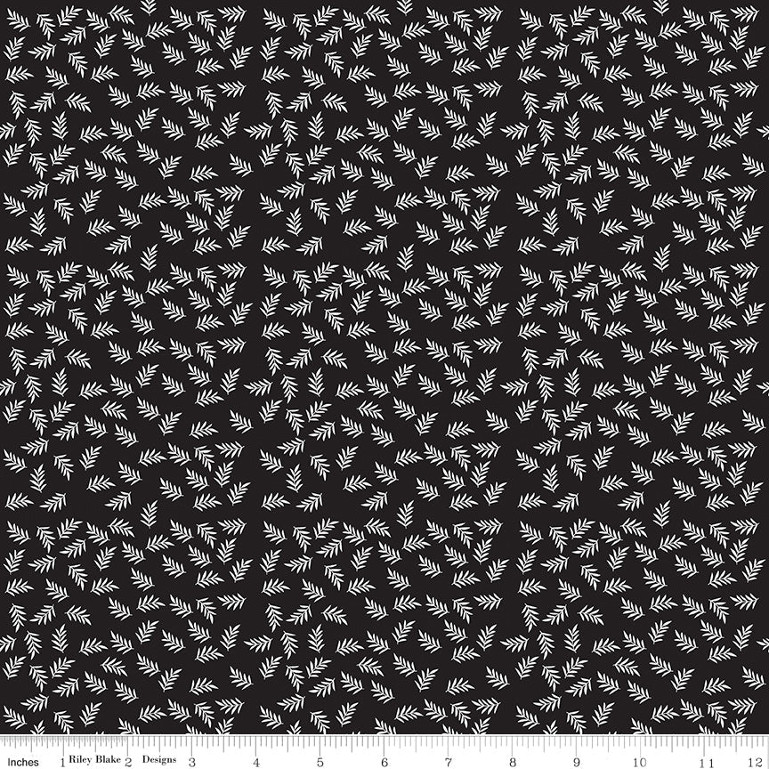 Modern Farmhouse Farm Leaves Black