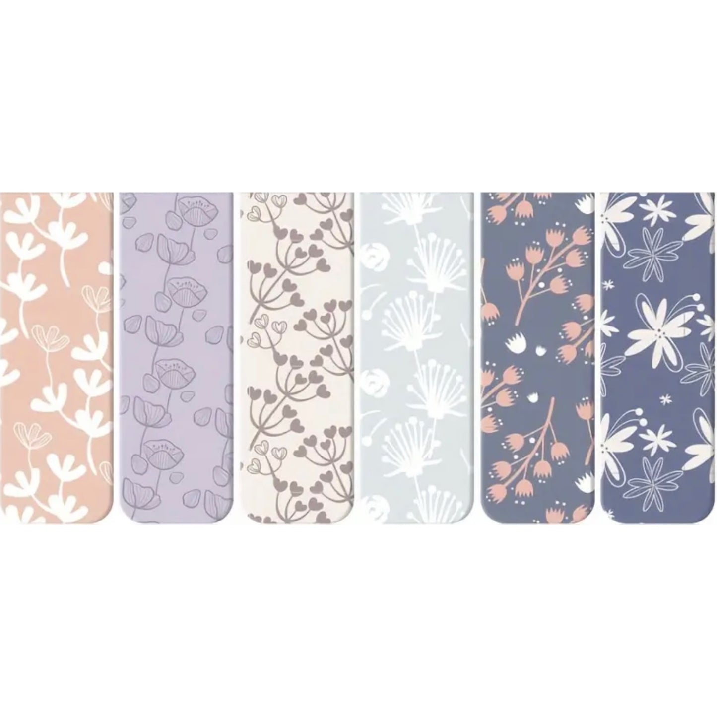 Floral Magnetic Bookmarks Set