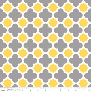 Knit Quatrefoil Gray/Yellow 3.0m