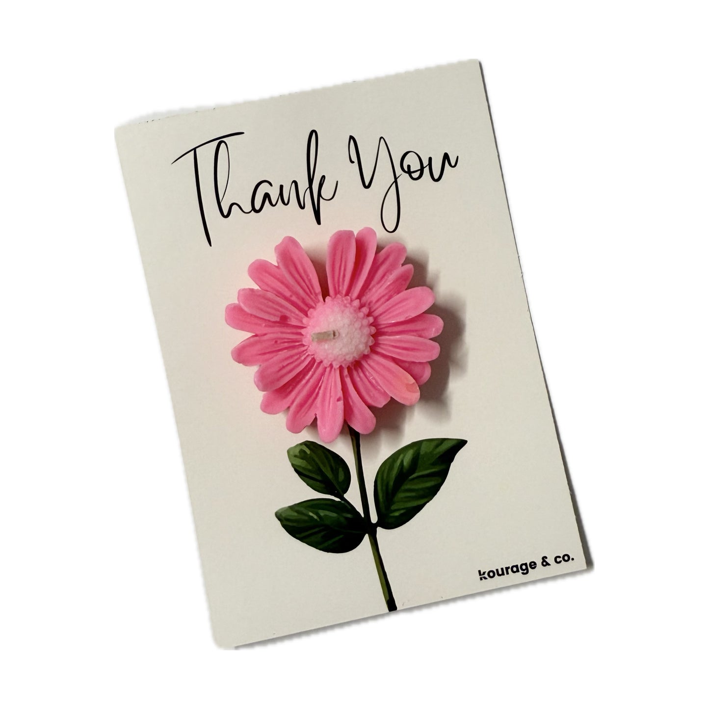 BFS Daisy Candle Thank you Card | Pink Daisy