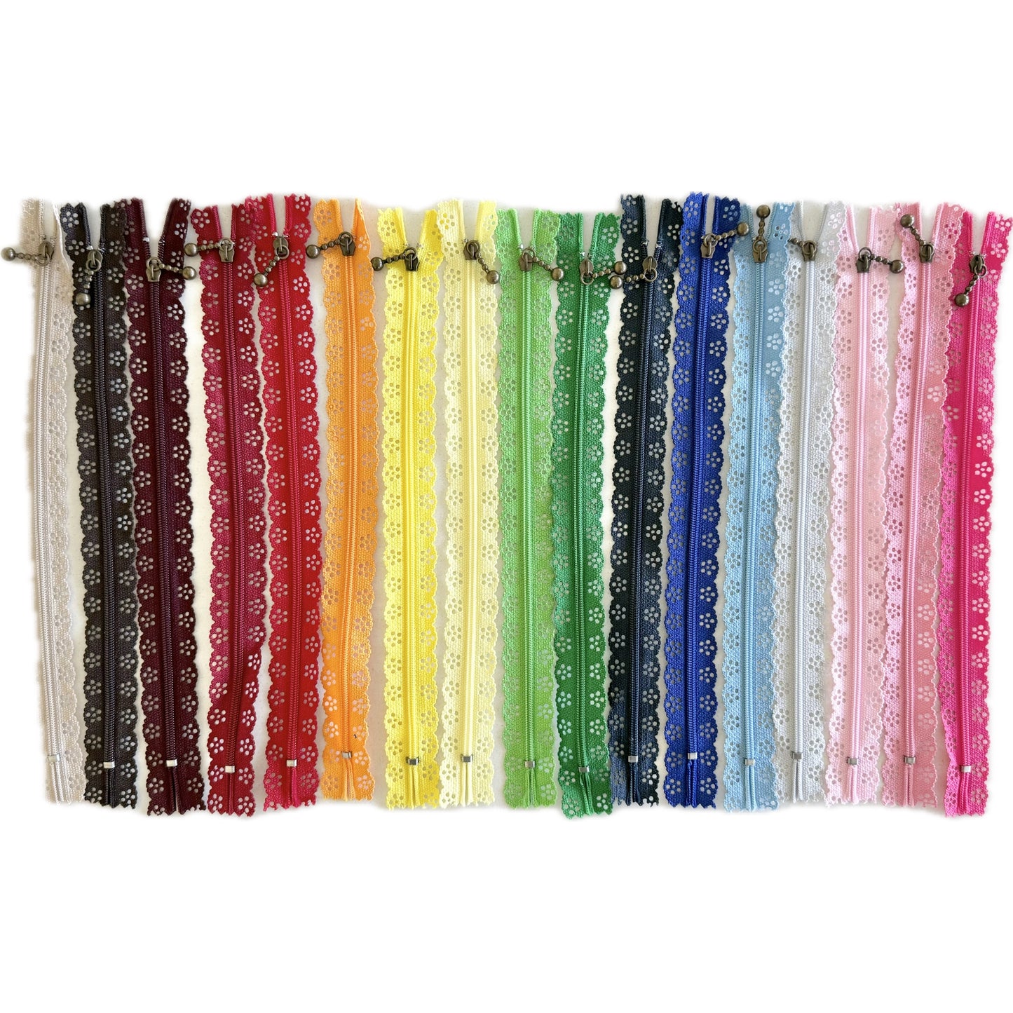 20 cm lange Spitzenreißverschlüsse