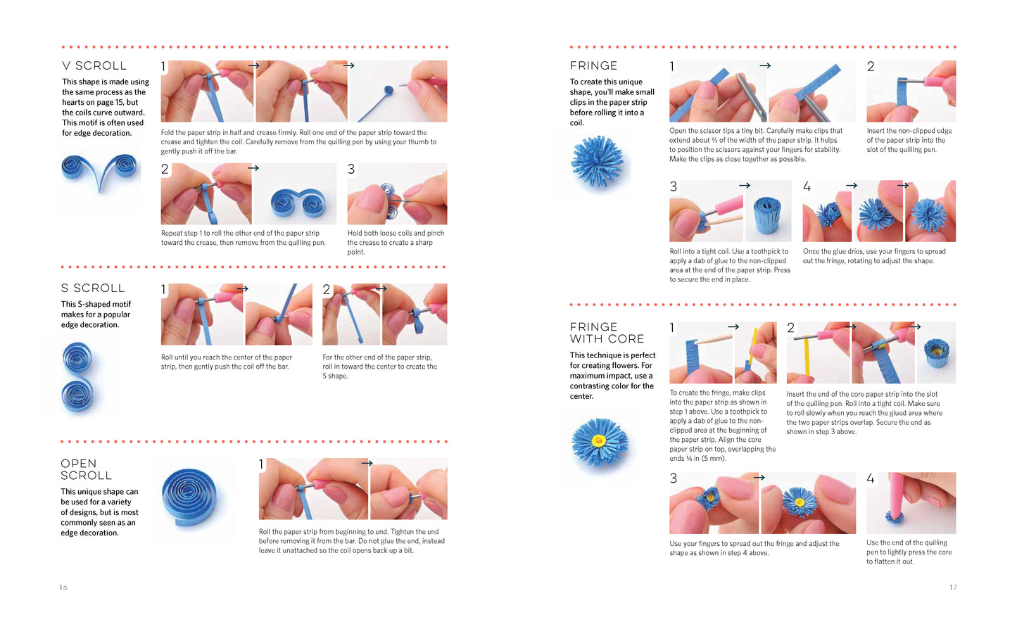 Zakka Paper Quilling Book with Paper & Tool