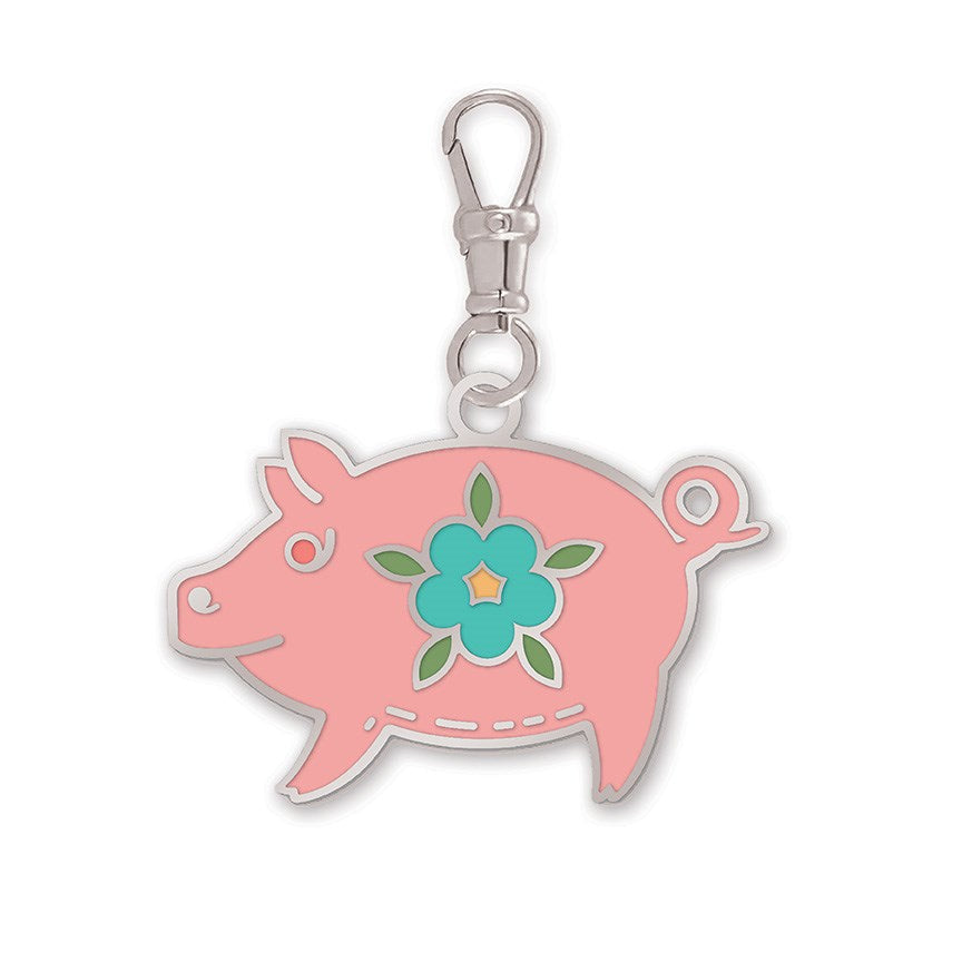 Lori Holt Enamel Charm - Piggy