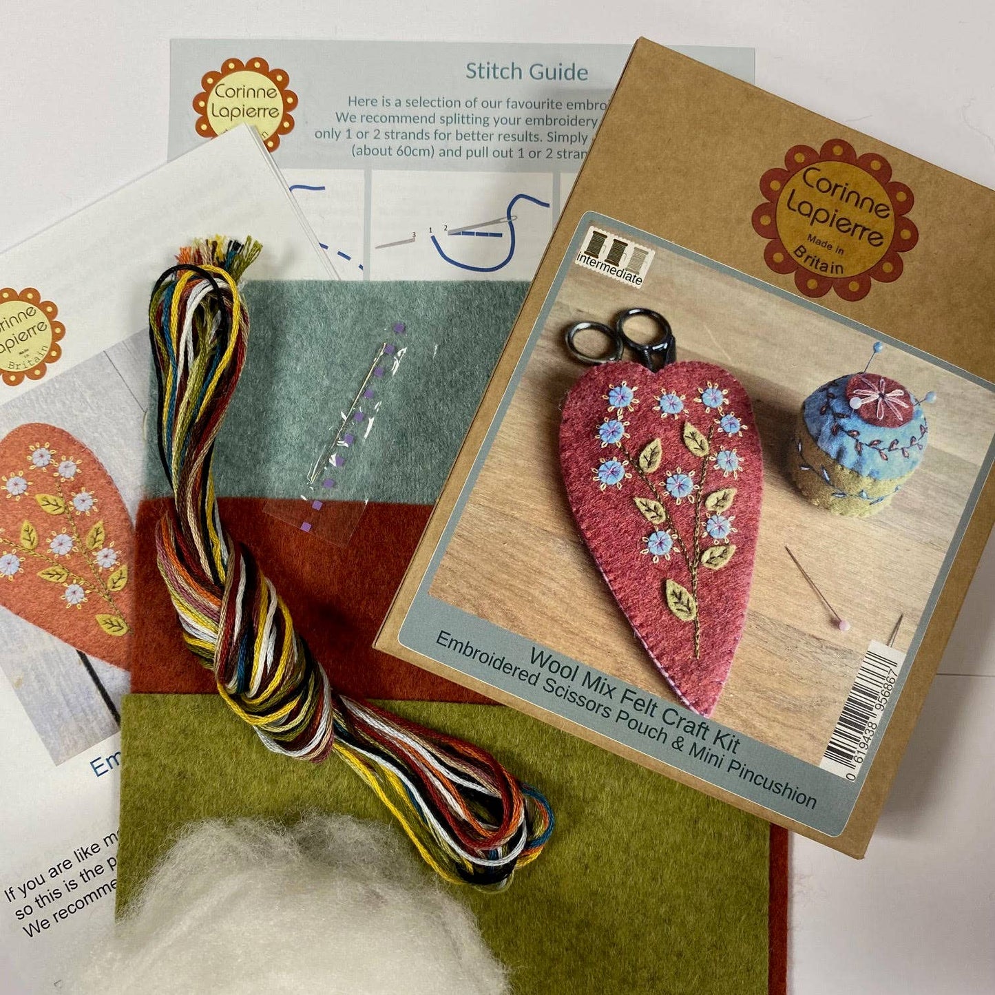 Scissors Pouch and Mini Pin Cushion Felt Craft Kit