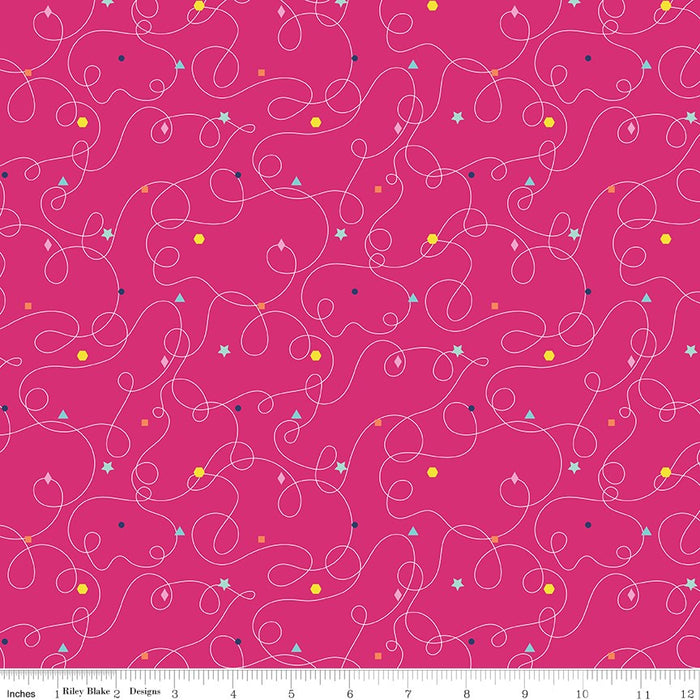 Effervescence Squiggles Hot Pink