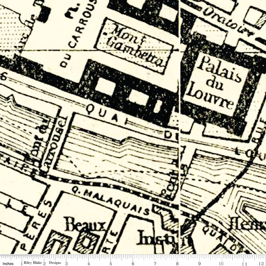 Couturiere Parisienne Stadtplan Creme