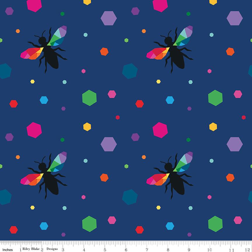 Erstelle Hexie Bees Navy