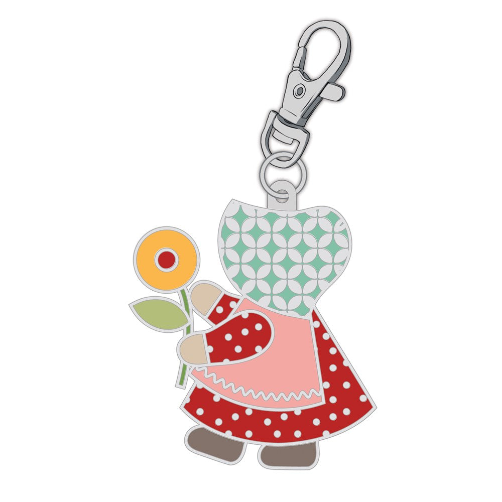 Lori Holt Enamel Charm - Sunbonnet Sue