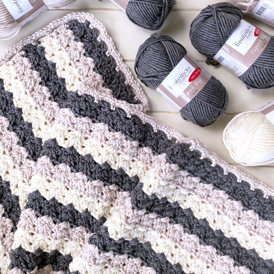 Chunky Crochet Blanket Pattern PDF Download
