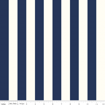 1" Le Creme Stripe Navy