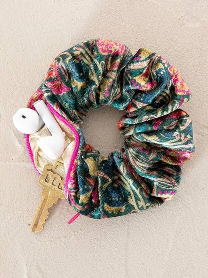 Hideaway Scrunchie | Green Floral