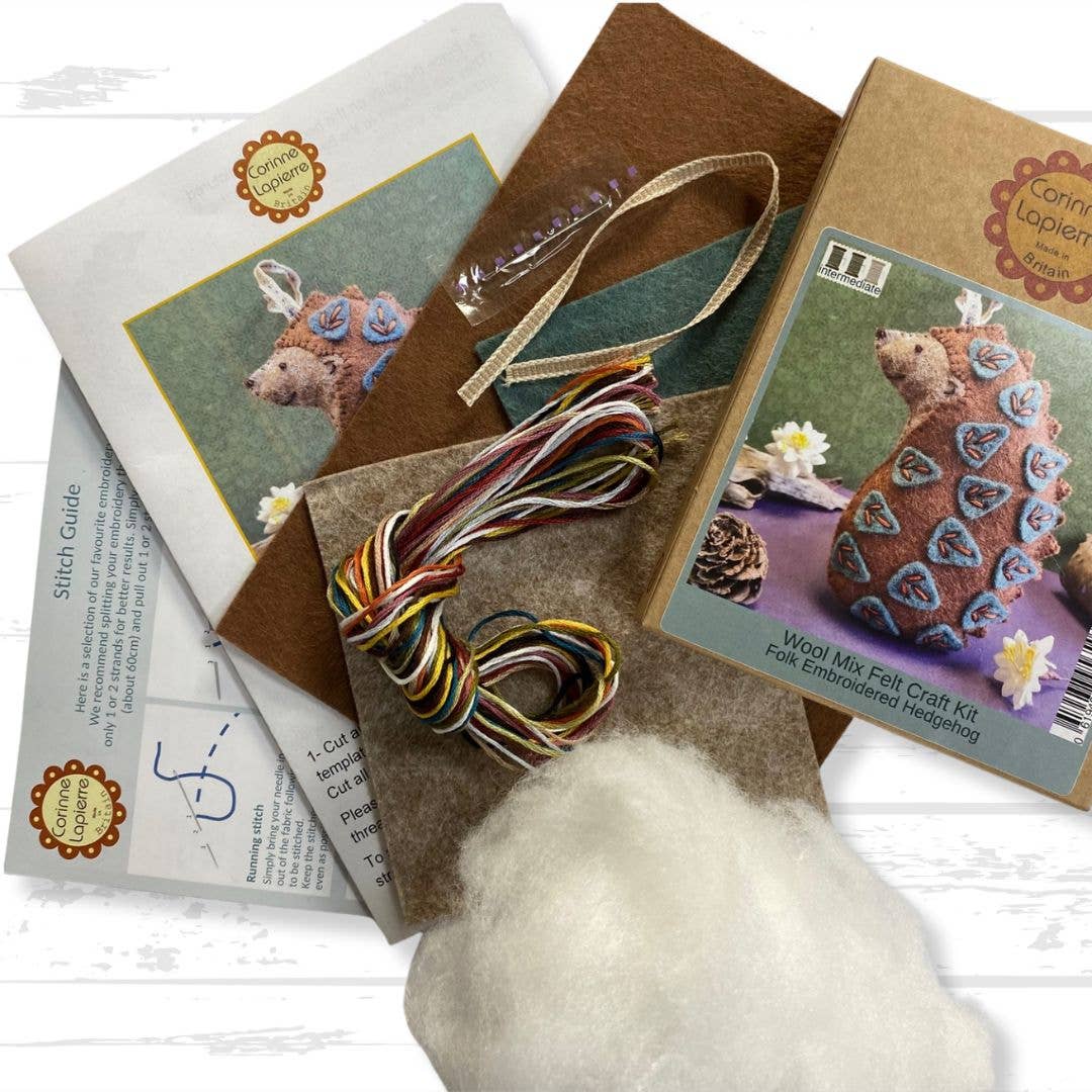Folk Hedgehog Felt Craft Kit