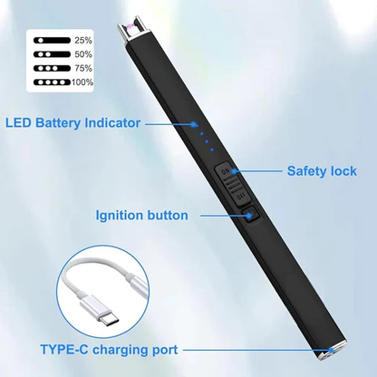 HaHaHome | Rechargeable Lighter | Black