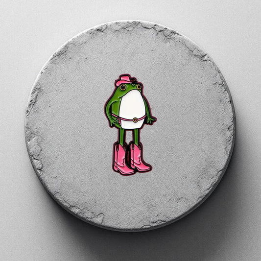 Cowgirl Frog Enamel Pin