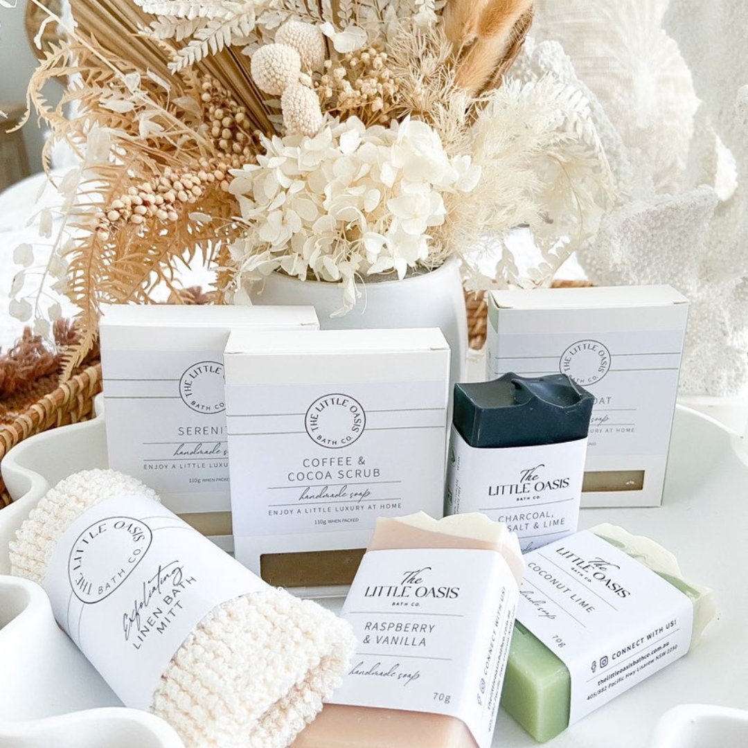 The Little Oasis Bath Co. | Exfoliating Linen Mitt