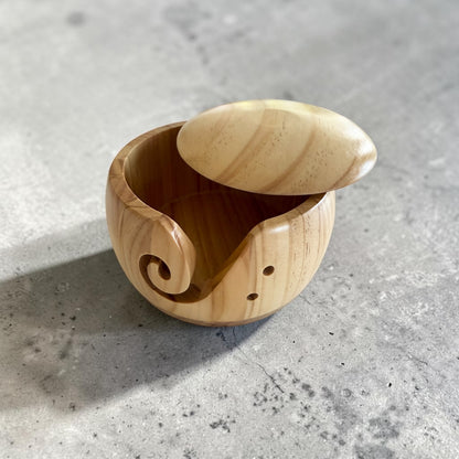 Handcrafted Wooden Yarn Storage Bowl