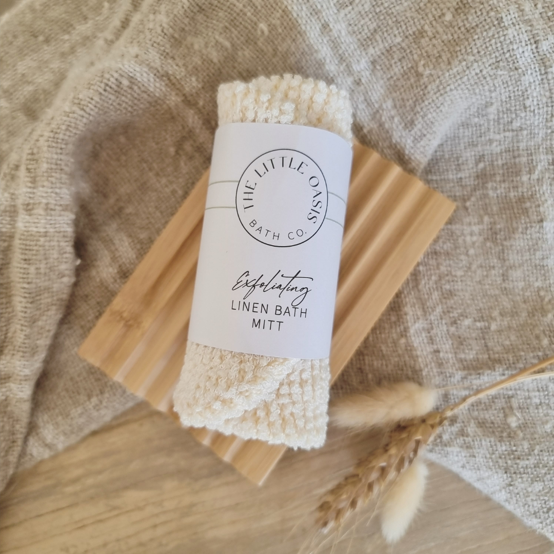 The Little Oasis Bath Co. | Exfoliating Linen Mitt