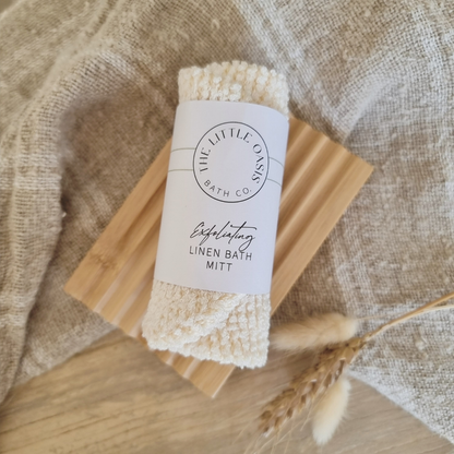 The Little Oasis Bath Co. | Exfoliating Linen Mitt