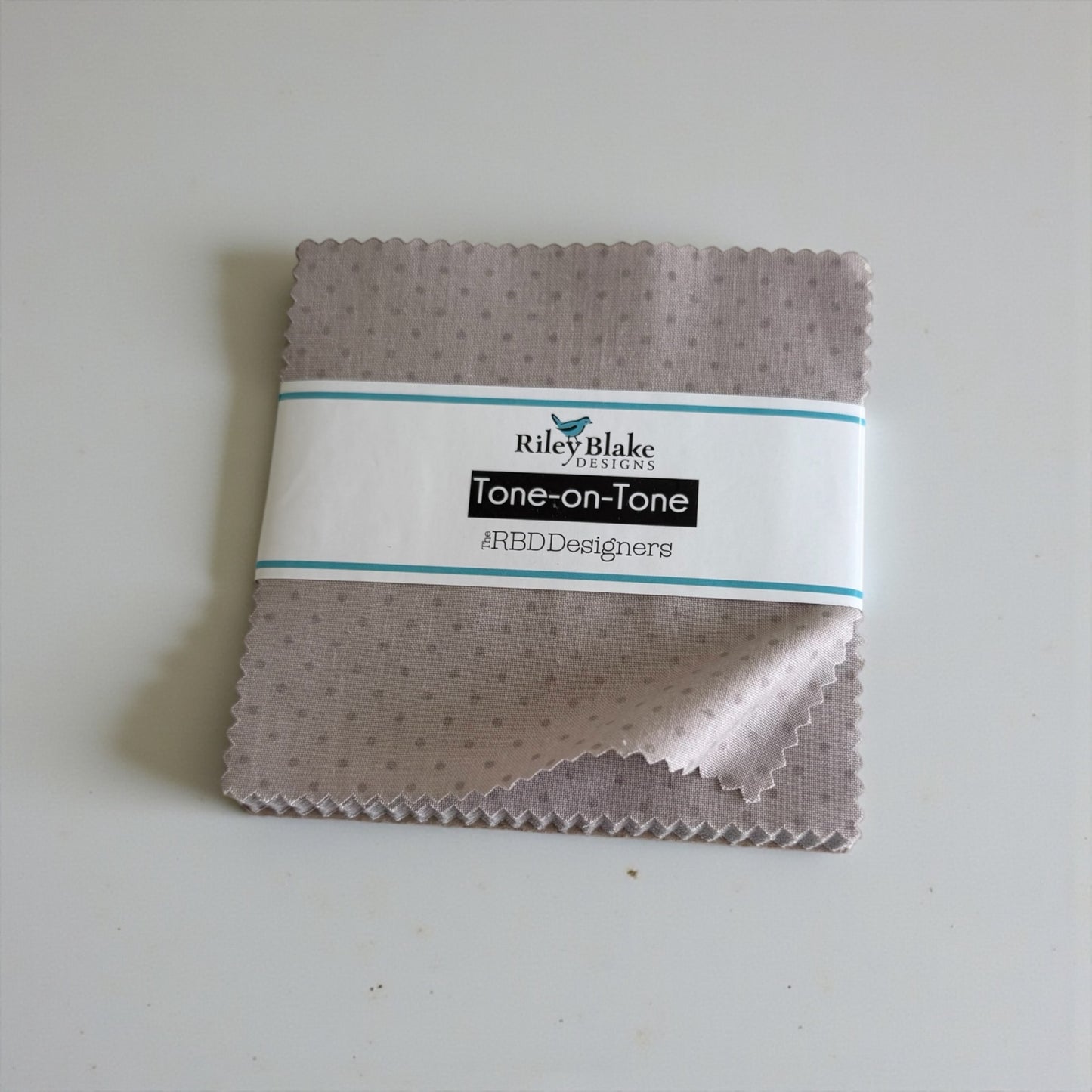 Gray on Gray Swiss Dot 5" Stacker