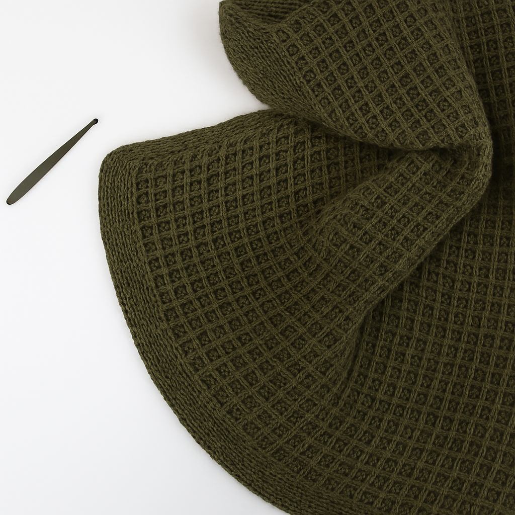 Crochet Waffle Stitch Blanket Kit