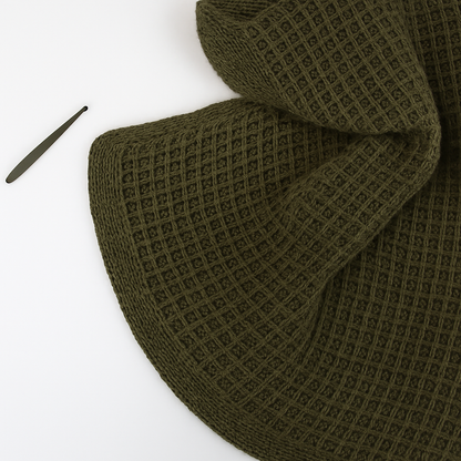 Crochet Waffle Stitch Blanket Kit