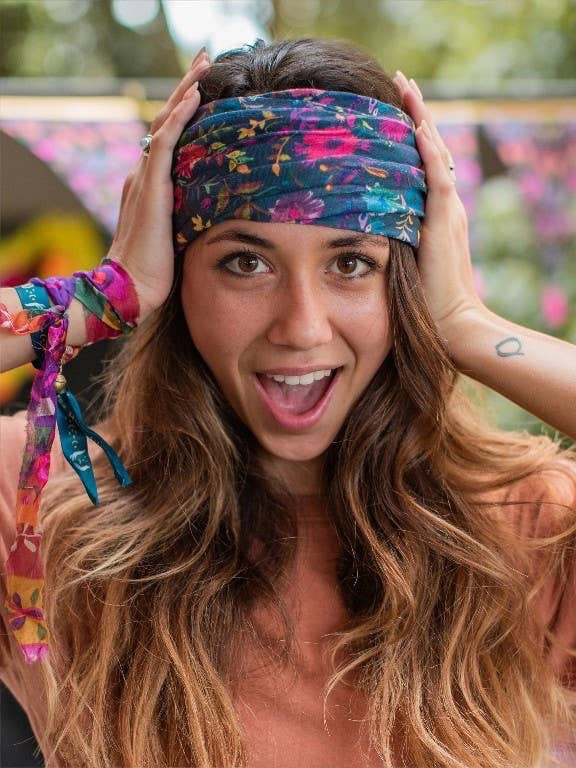 Boho Bandeau | Navy Wildflowers