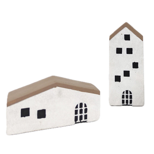 Urban | Mini Houses | White 2pc