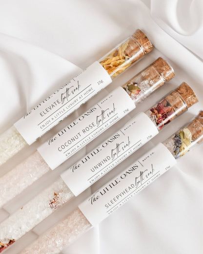 The Little Oasis Bath Co. | Magnesium Bath Soak Tube | Coconut Rose