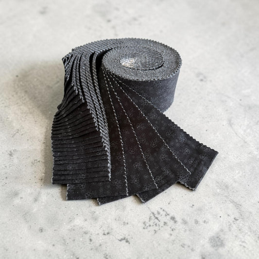 Black on Black Calico 2.5" Rolie Polie