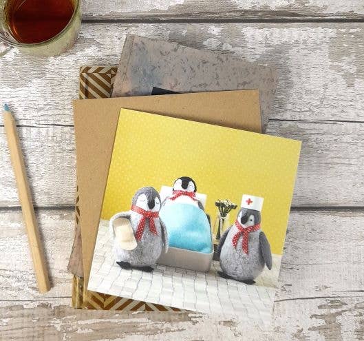 Get Well Soon Penguins Greetings Card *PRE-ORDER*