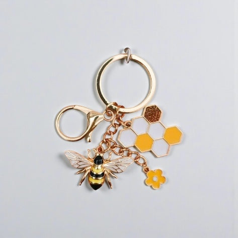 Bee Happy Keyring 12cm