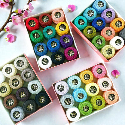 Wonderfil Eleganza #8 Perlen-Baumwollgarn-Packungen