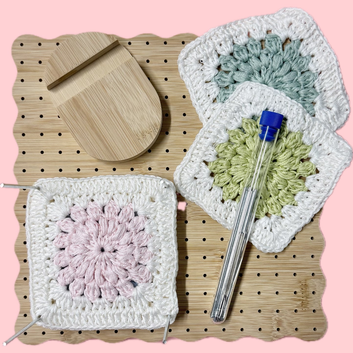 8" Wooden Blocking Board with Rods & Needles