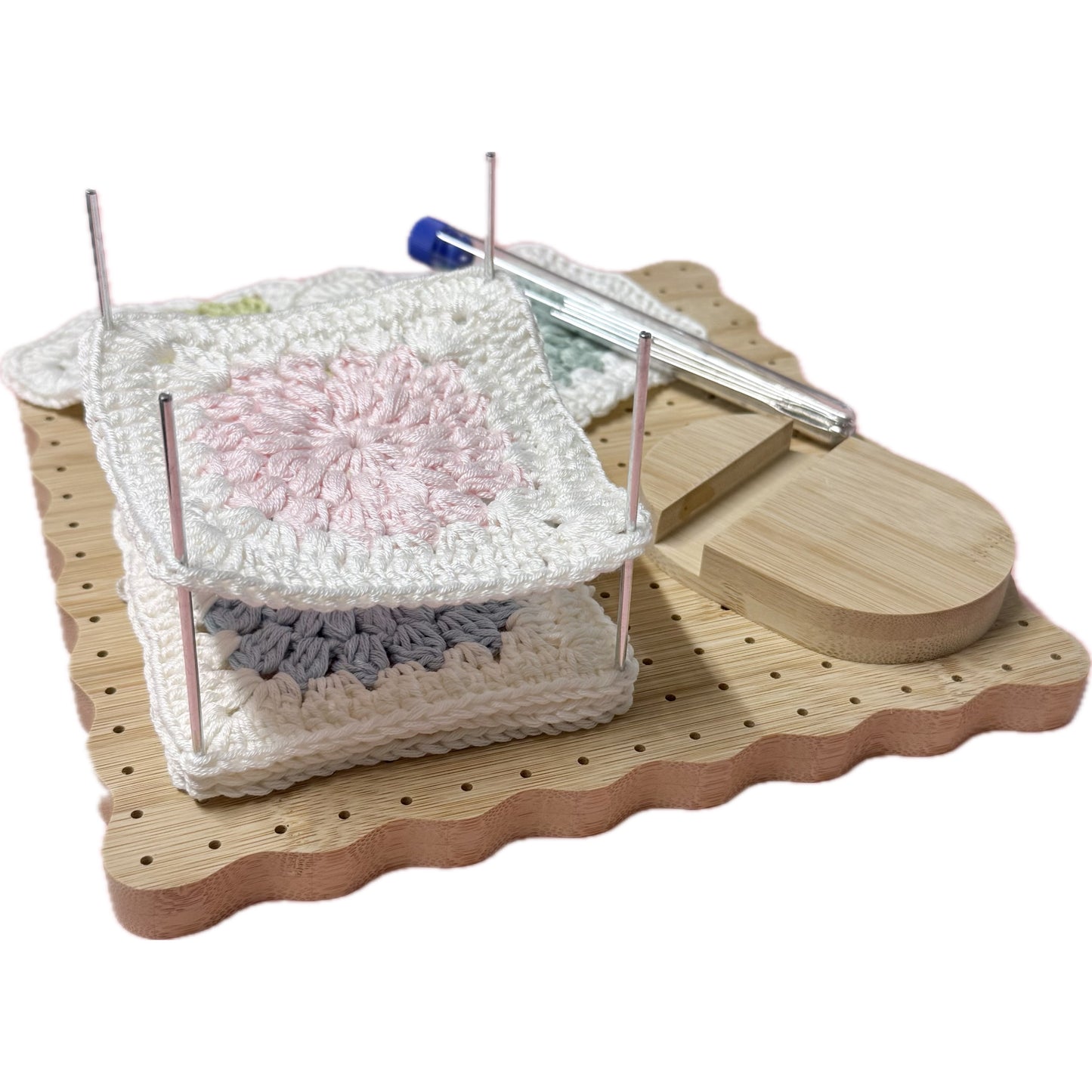 8" Wooden Blocking Board with Rods & Needles