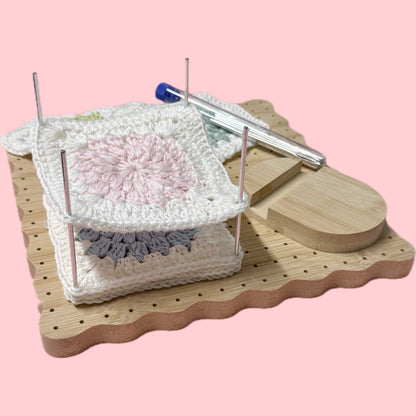 8" Wooden Blocking Board with Rods & Needles