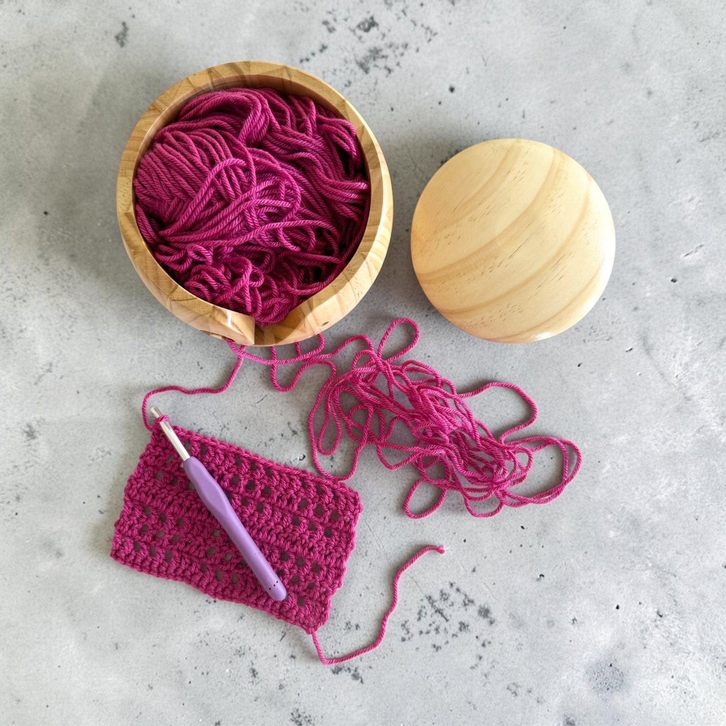 Handcrafted Wooden Yarn Storage Bowl