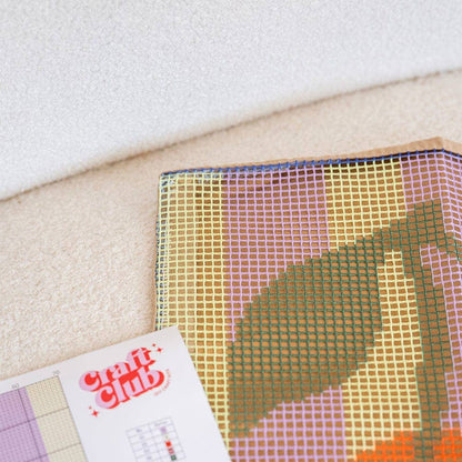 Cherry Ripe | Stripes | Latch Hook Cushion Kit