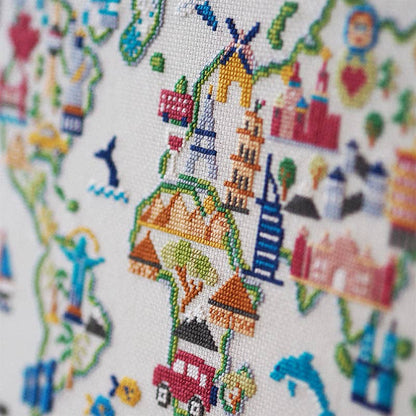 Adventure Awaits World Map | Cross Stitch Kit