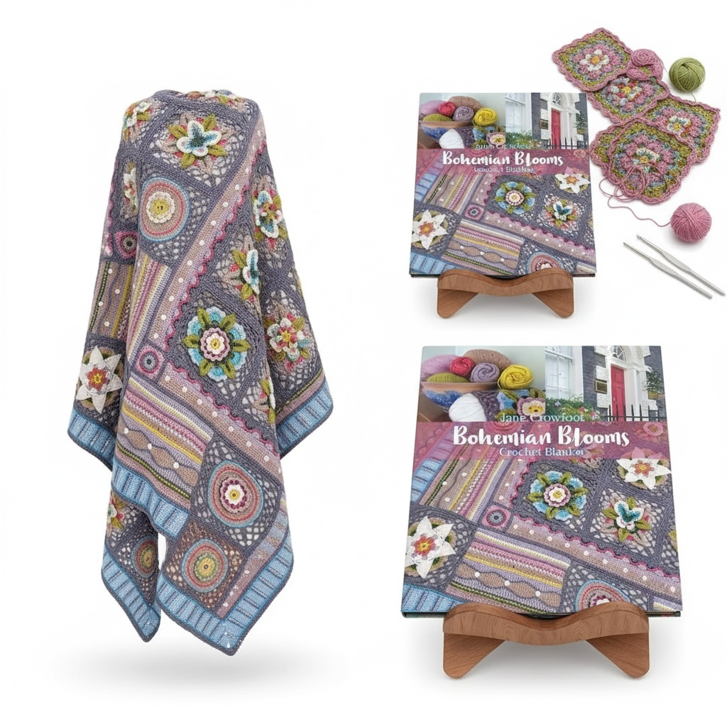 Bohemian Blooms Crochet Blanket Book